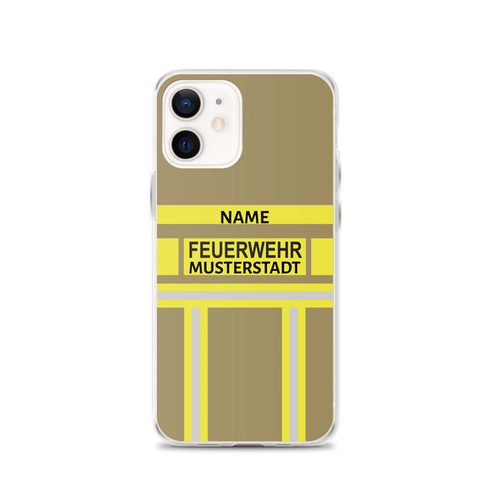 Feuerwehr Handyhülle iPhone® transparent Gold/Gelb