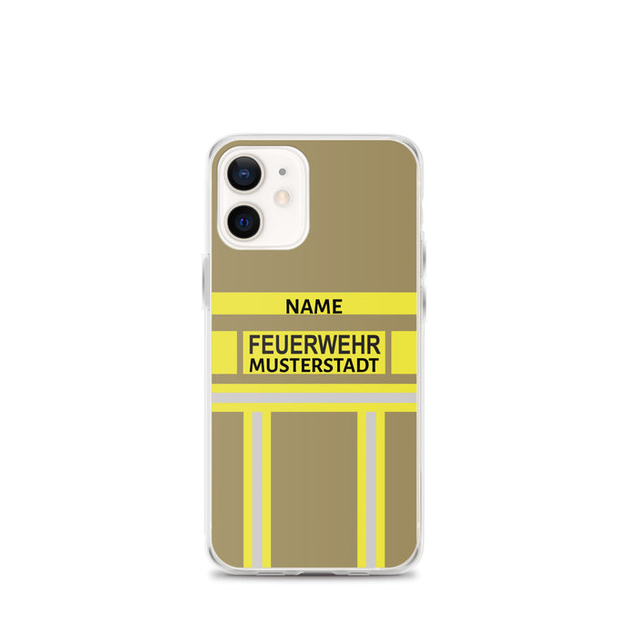 Feuerwehr Handyhülle iPhone® transparent Gold/Gelb