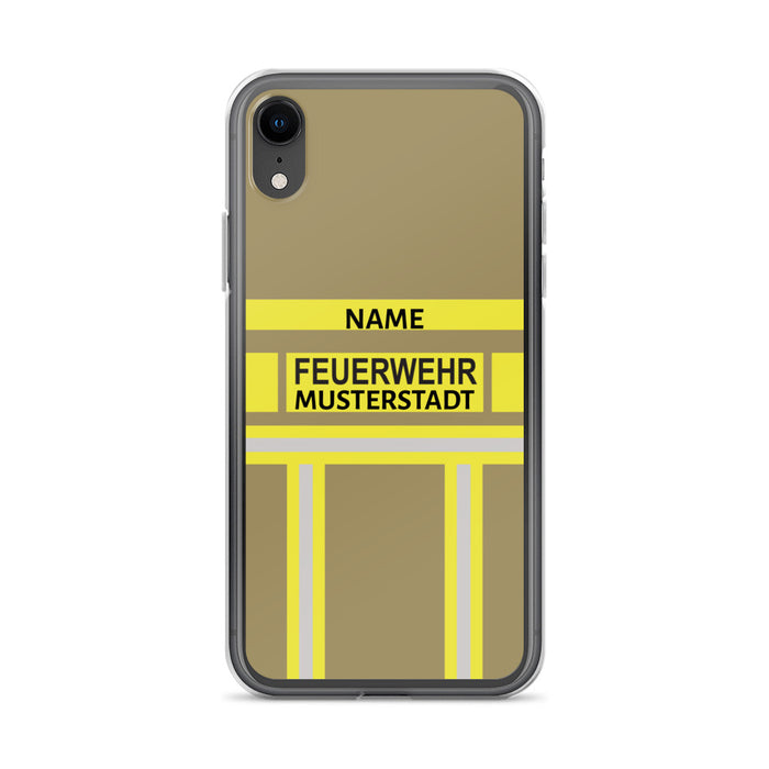 Feuerwehr Handyhülle iPhone® transparent Gold/Gelb