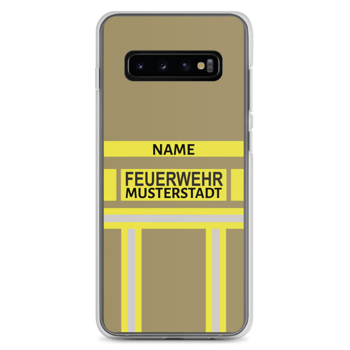 Feuerwehr Handyhülle Samsung® Transparent Gelb/Schwarz