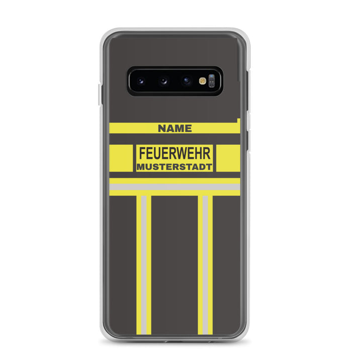 Feuerwehr Handyhülle Samsung® Transparent Schwarz/Gelb
