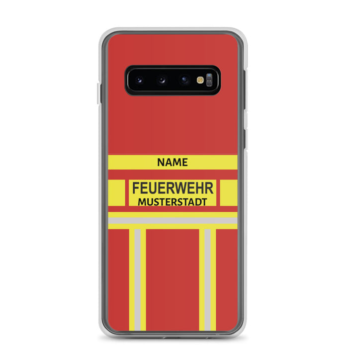 Feuerwehr Handyhülle Samsung® Transparent Rot/Gelb