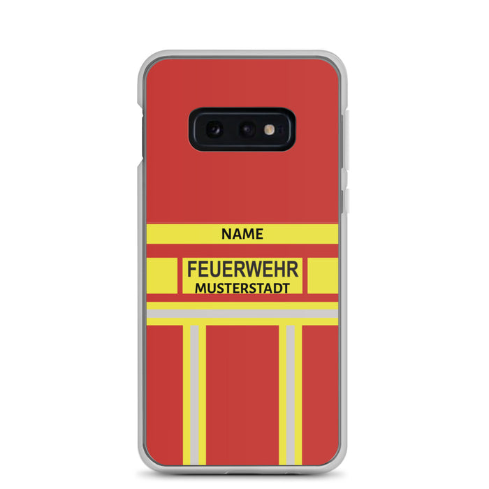Feuerwehr Handyhülle Samsung® Transparent Rot/Gelb