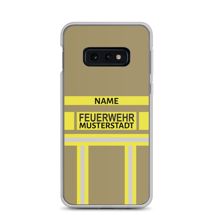 Feuerwehr Handyhülle Samsung® Transparent Gelb/Schwarz