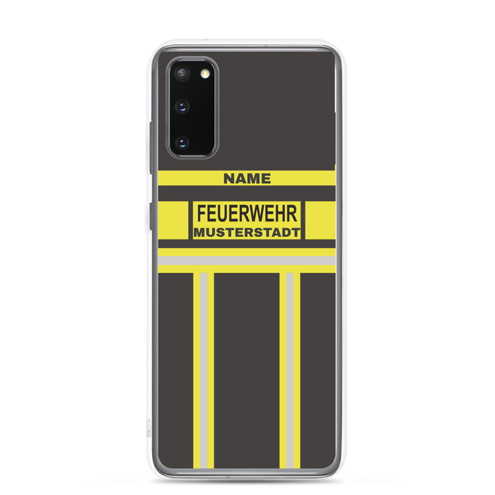 Feuerwehr Handyhülle Samsung® Transparent Schwarz/Gelb