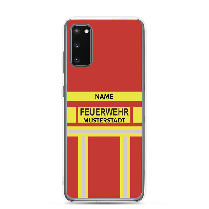 Feuerwehr Handyhülle Samsung® Transparent Rot/Gelb