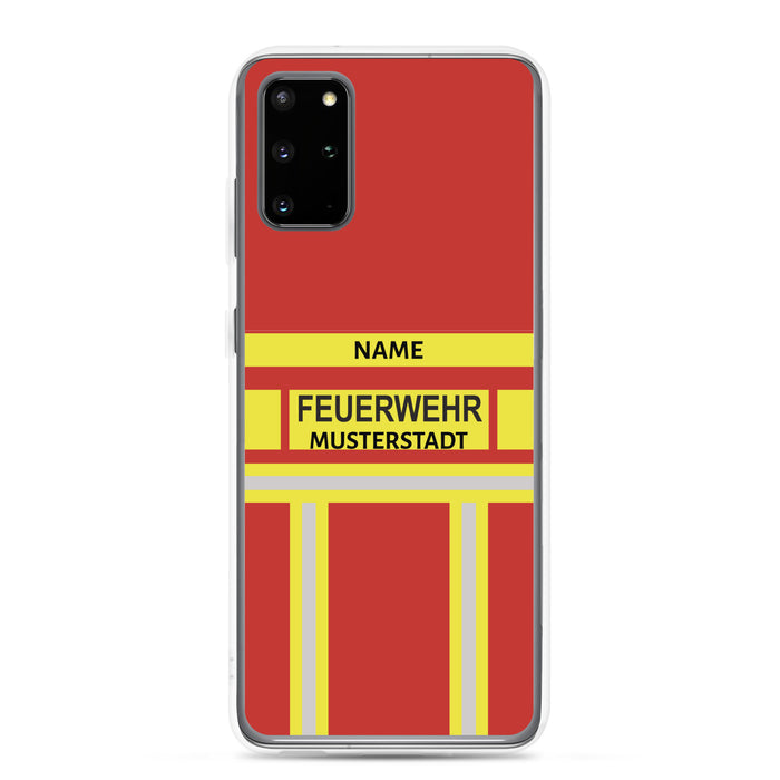 Feuerwehr Handyhülle Samsung® Transparent Rot/Gelb