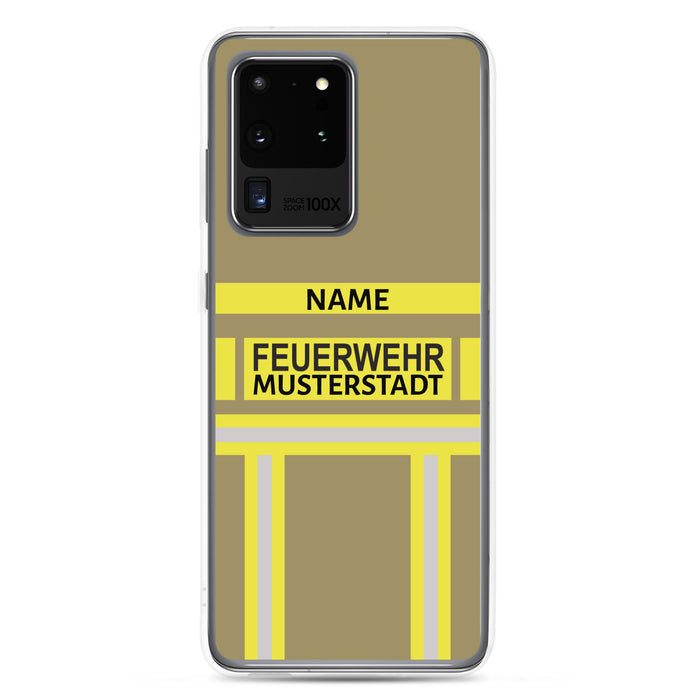 Feuerwehr Handyhülle Samsung® Transparent Gelb/Schwarz