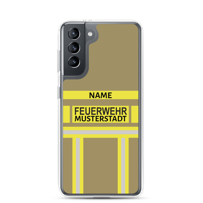 Feuerwehr Handyhülle Samsung® Transparent Gelb/Schwarz