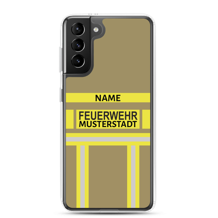 Feuerwehr Handyhülle Samsung® Transparent Gelb/Schwarz