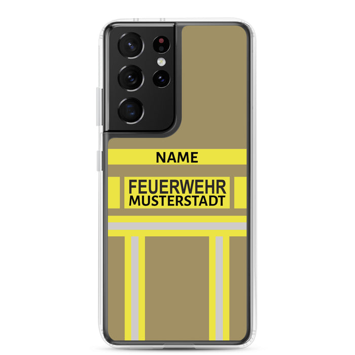 Feuerwehr Handyhülle Samsung® Transparent Gelb/Schwarz