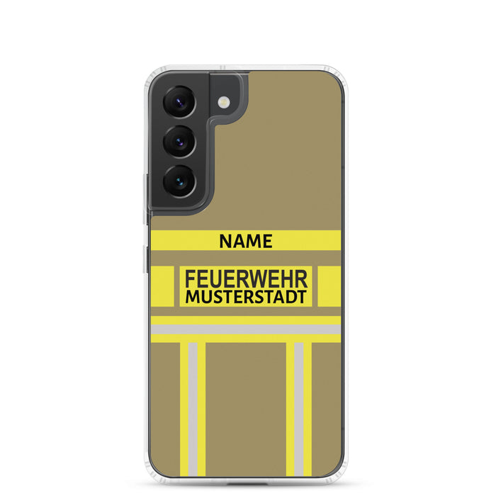 Feuerwehr Handyhülle Samsung® Transparent Gelb/Schwarz