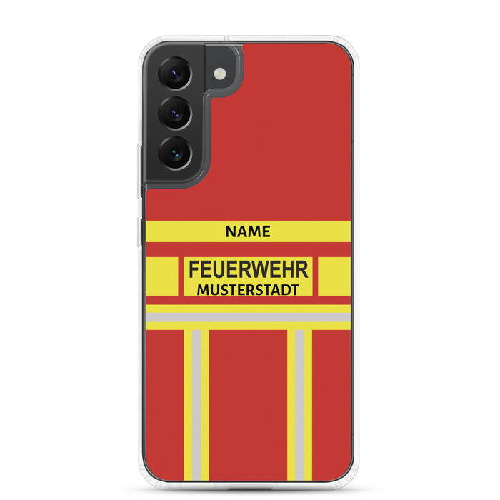 Feuerwehr Handyhülle Samsung® Transparent Rot/Gelb