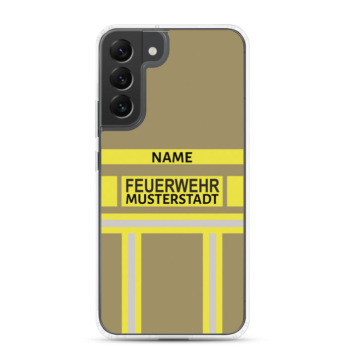 Feuerwehr Handyhülle Samsung® Transparent Gelb/Schwarz