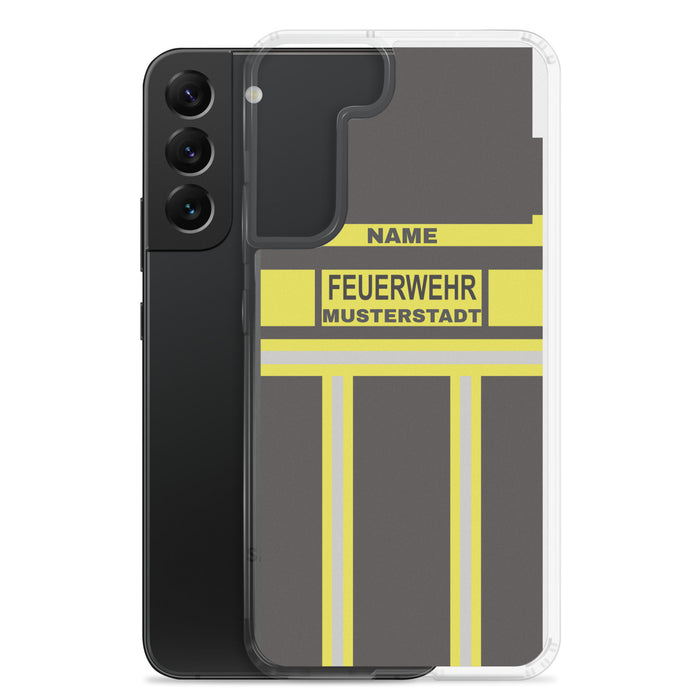 Feuerwehr Handyhülle Samsung® Transparent Schwarz/Gelb