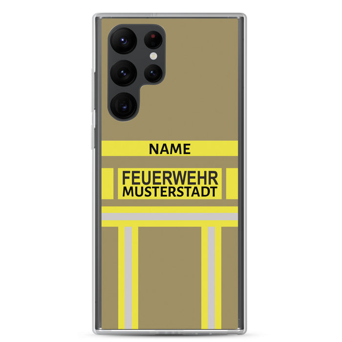 Feuerwehr Handyhülle Samsung® Transparent Gelb/Schwarz
