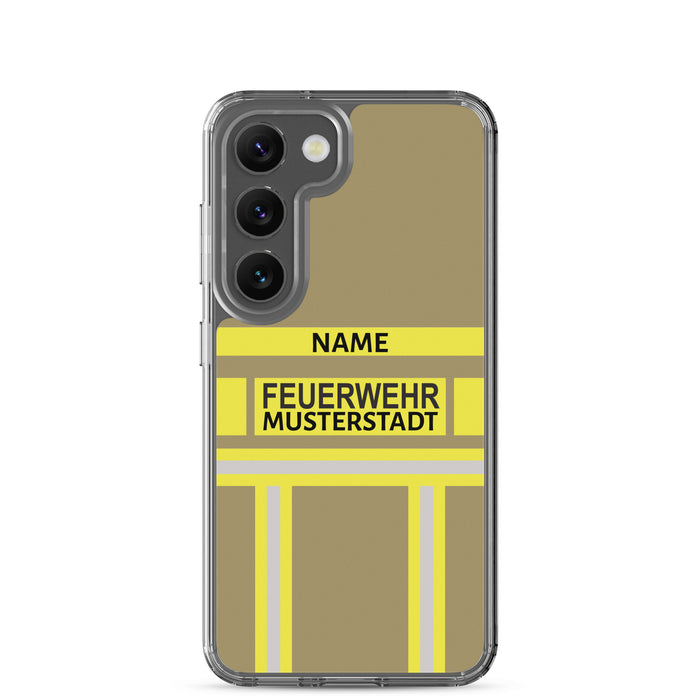 Feuerwehr Handyhülle Samsung® Transparent Gelb/Schwarz