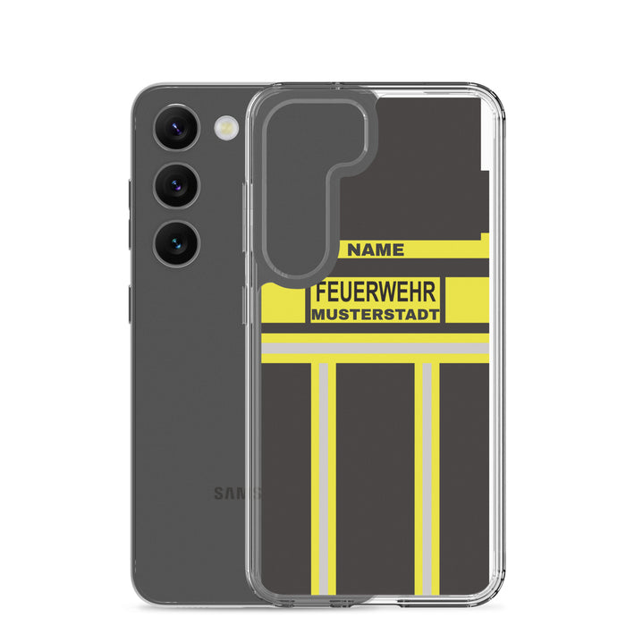 Feuerwehr Handyhülle Samsung® Transparent Schwarz/Gelb