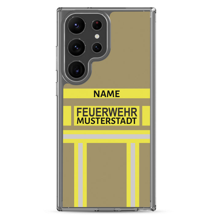 Feuerwehr Handyhülle Samsung® Transparent Gelb/Schwarz
