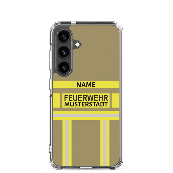 Feuerwehr Handyhülle Samsung® Transparent Gelb/Schwarz