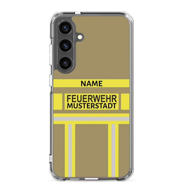 Feuerwehr Handyhülle Samsung® Transparent Gelb/Schwarz