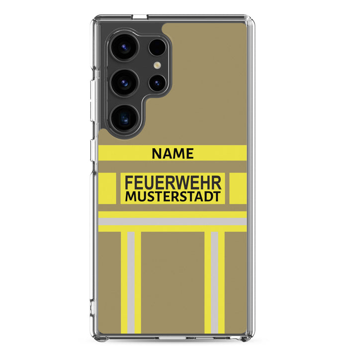 Feuerwehr Handyhülle Samsung® Transparent Gelb/Schwarz