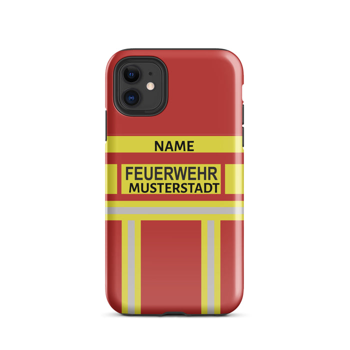 Feuerwehr Handyhülle iPhone® Hardcase Rot/Gelb