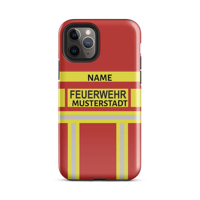 Feuerwehr Handyhülle iPhone® Hardcase Rot/Gelb