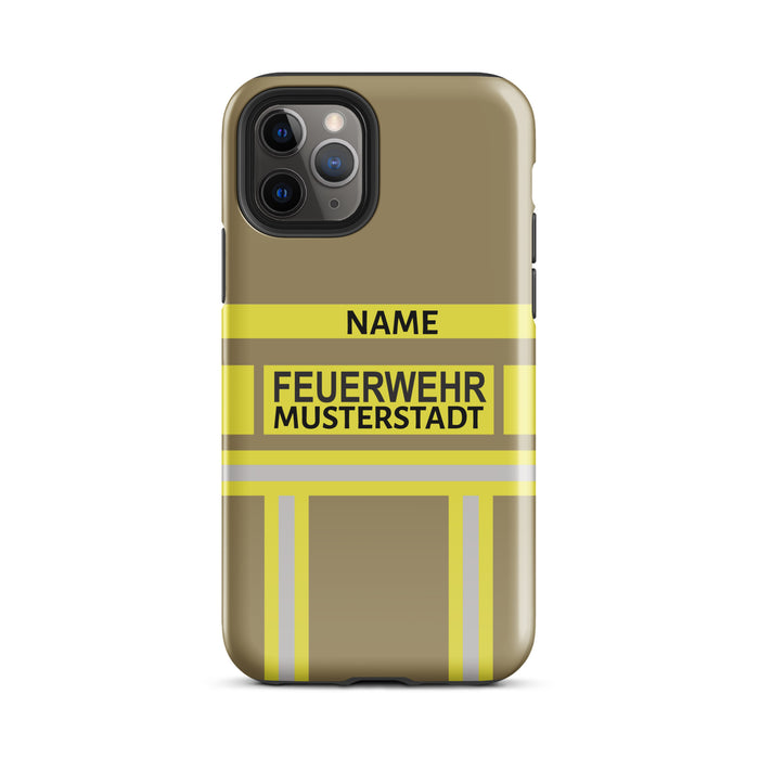 Feuerwehr Handyhülle iPhone® Hardcase Gold/Gelb