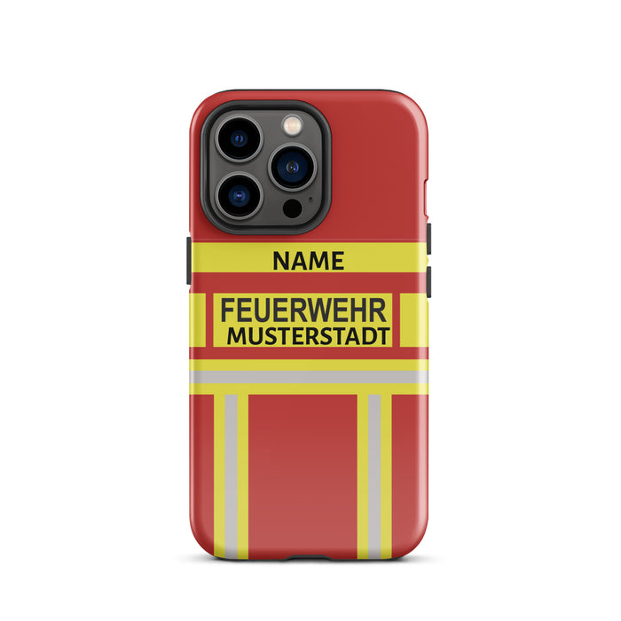 Feuerwehr Handyhülle iPhone® Hardcase Rot/Gelb