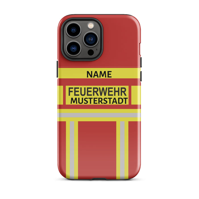 Feuerwehr Handyhülle iPhone® Hardcase Rot/Gelb