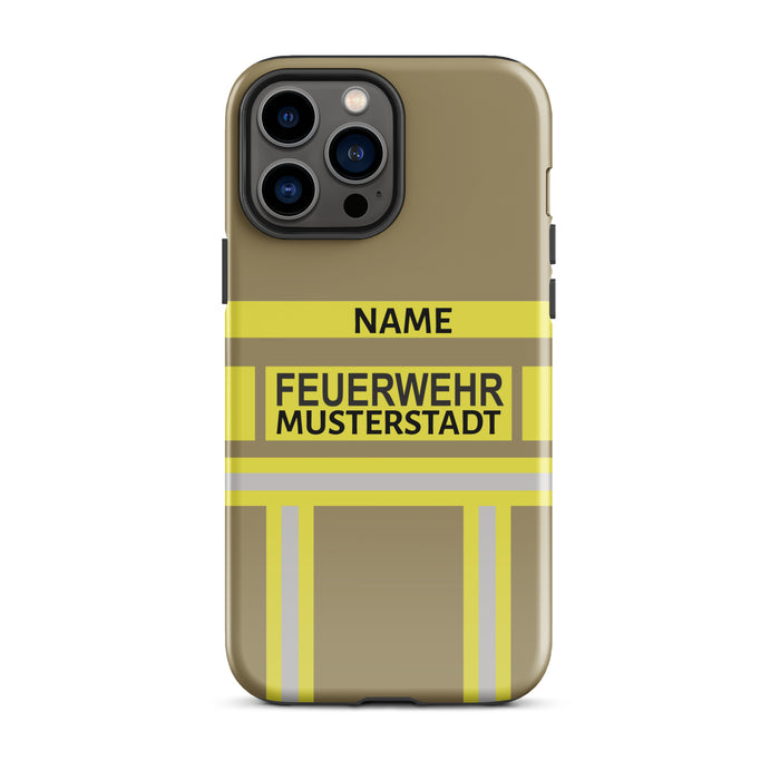 Feuerwehr Handyhülle iPhone® Hardcase Gold/Gelb