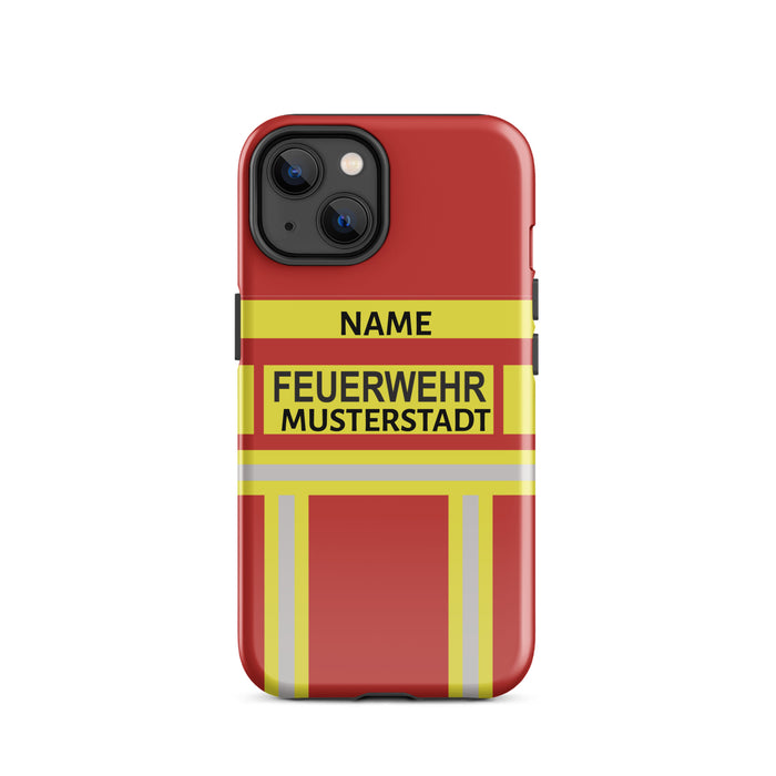 Feuerwehr Handyhülle iPhone® Hardcase Rot/Gelb