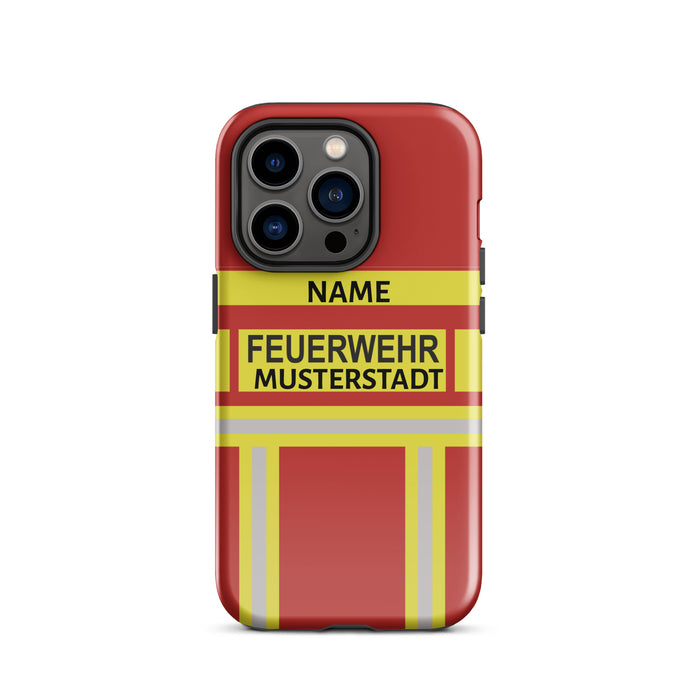 Feuerwehr Handyhülle iPhone® Hardcase Rot/Gelb