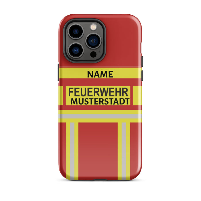 Feuerwehr Handyhülle iPhone® Hardcase Rot/Gelb
