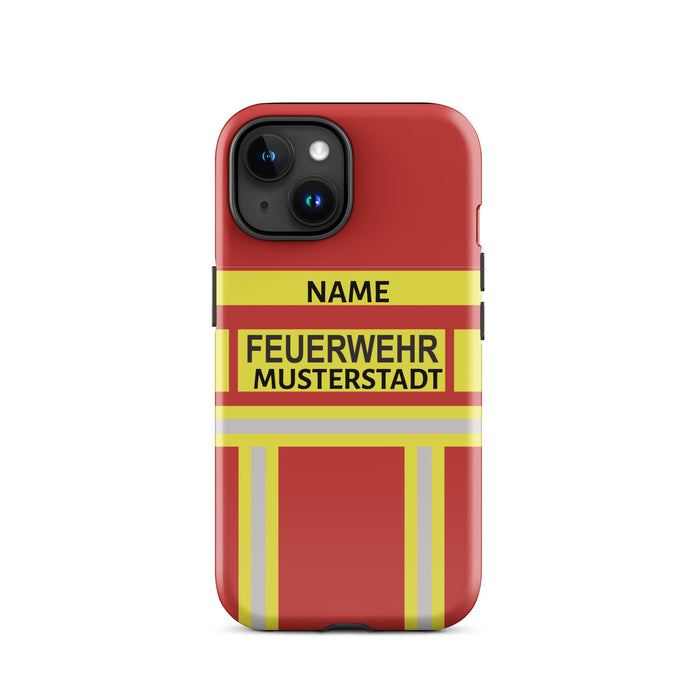 Feuerwehr Handyhülle iPhone® Hardcase Rot/Gelb