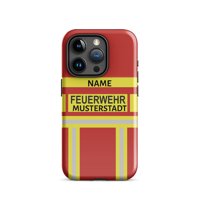 Feuerwehr Handyhülle iPhone® Hardcase Rot/Gelb