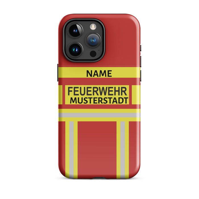 Feuerwehr Handyhülle iPhone® Hardcase Rot/Gelb
