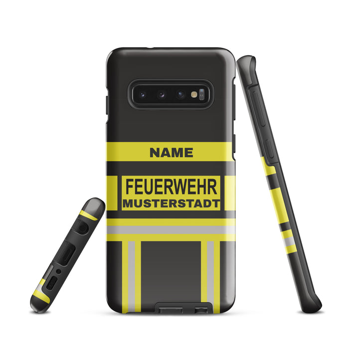 Feuerwehr Handyhülle Samsung® Hardcase Schwarz/Gelb