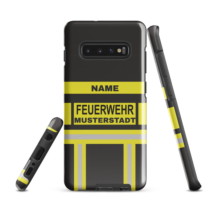 Feuerwehr Handyhülle Samsung® Hardcase Schwarz/Gelb