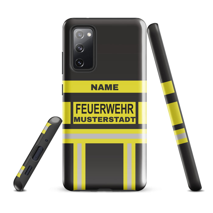 Feuerwehr Handyhülle Samsung® Hardcase Schwarz/Gelb
