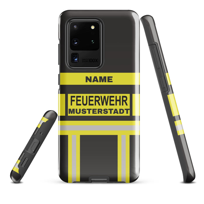 Feuerwehr Handyhülle Samsung® Hardcase Schwarz/Gelb