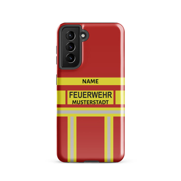 Feuerwehr Handyhülle Samsung® Hardcase Rot/Gelb