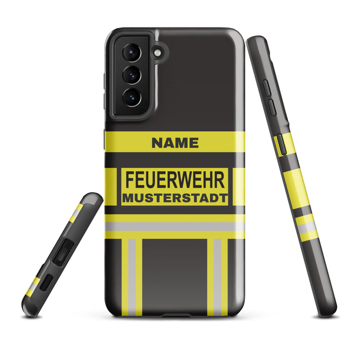 Feuerwehr Handyhülle Samsung® Hardcase Schwarz/Gelb