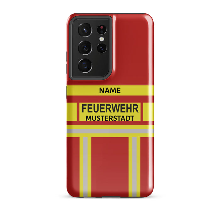 Feuerwehr Handyhülle Samsung® Hardcase Rot/Gelb