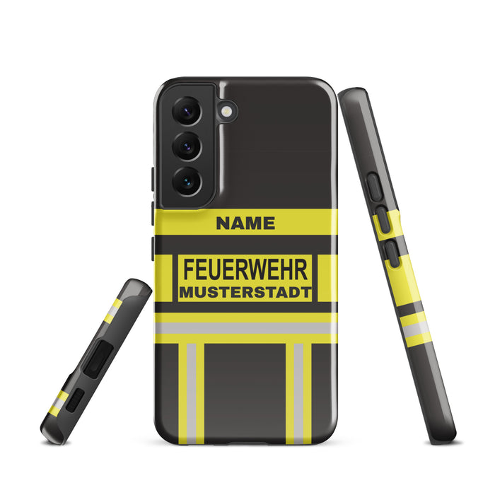 Feuerwehr Handyhülle Samsung® Hardcase Schwarz/Gelb