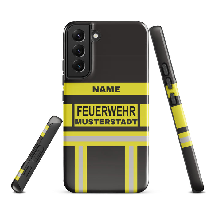 Feuerwehr Handyhülle Samsung® Hardcase Schwarz/Gelb