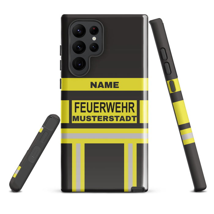 Feuerwehr Handyhülle Samsung® Hardcase Schwarz/Gelb