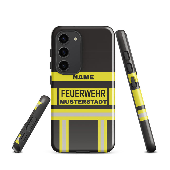 Feuerwehr Handyhülle Samsung® Hardcase Schwarz/Gelb