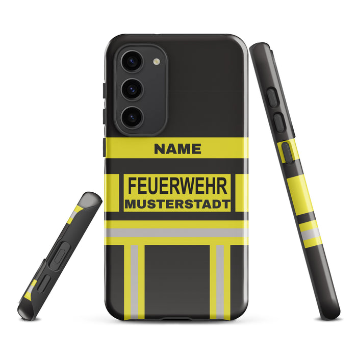Feuerwehr Handyhülle Samsung® Hardcase Schwarz/Gelb